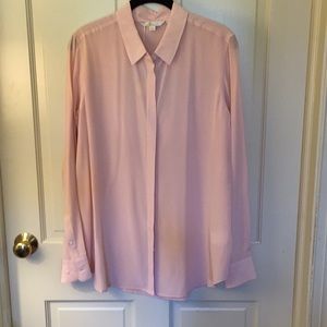 NWT Boden silk shirt size 10 face powder pink